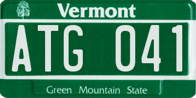 VT license plate ATG041