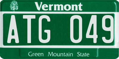 VT license plate ATG049