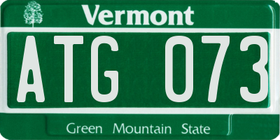 VT license plate ATG073