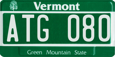 VT license plate ATG080