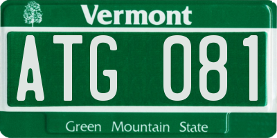 VT license plate ATG081