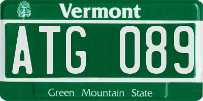 VT license plate ATG089