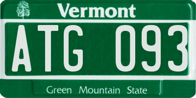 VT license plate ATG093