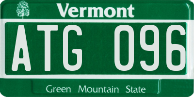 VT license plate ATG096