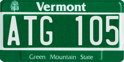 VT license plate ATG105