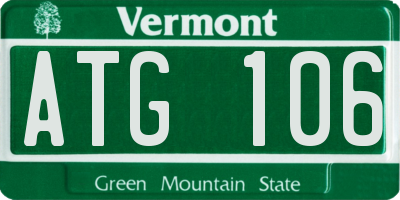 VT license plate ATG106