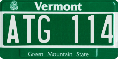 VT license plate ATG114