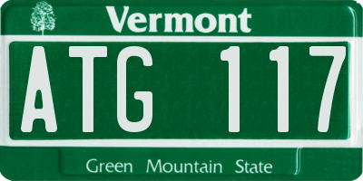 VT license plate ATG117