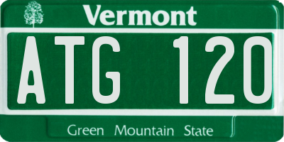 VT license plate ATG120