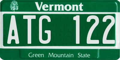 VT license plate ATG122