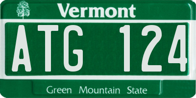VT license plate ATG124
