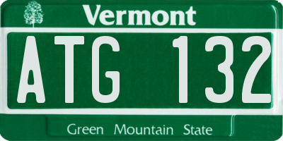 VT license plate ATG132