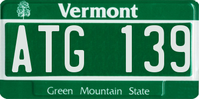 VT license plate ATG139