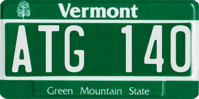 VT license plate ATG140