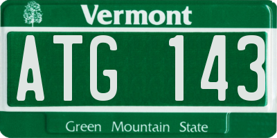 VT license plate ATG143