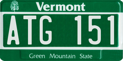 VT license plate ATG151