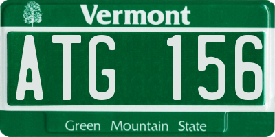 VT license plate ATG156