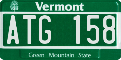 VT license plate ATG158