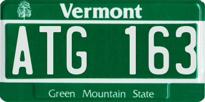 VT license plate ATG163