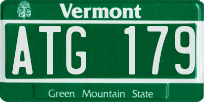 VT license plate ATG179
