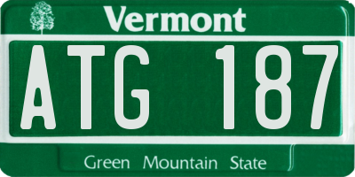VT license plate ATG187