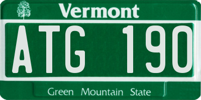 VT license plate ATG190
