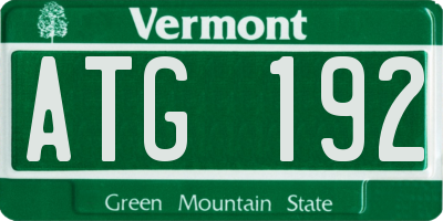 VT license plate ATG192