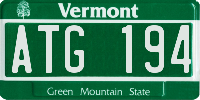 VT license plate ATG194