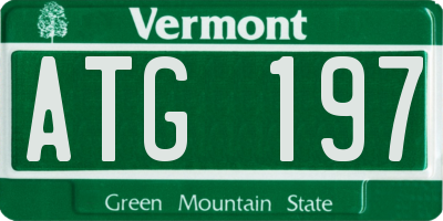 VT license plate ATG197