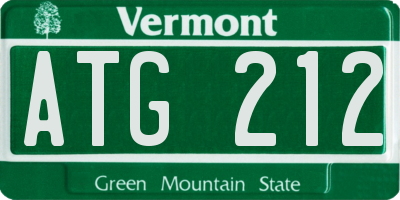 VT license plate ATG212