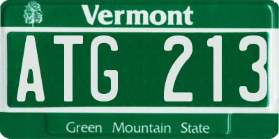 VT license plate ATG213