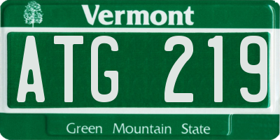 VT license plate ATG219