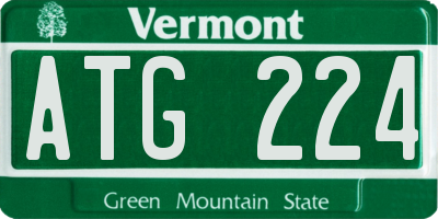 VT license plate ATG224