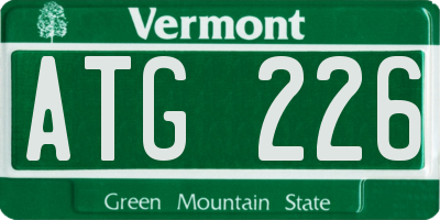 VT license plate ATG226