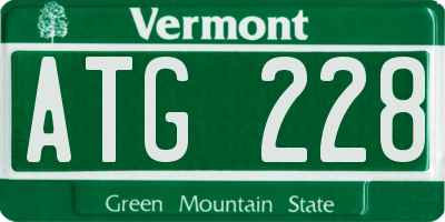 VT license plate ATG228