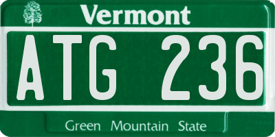 VT license plate ATG236