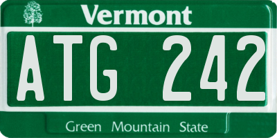 VT license plate ATG242