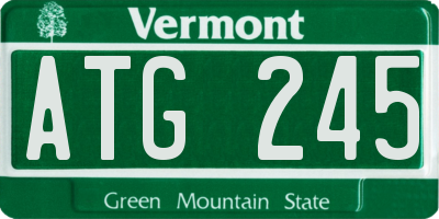VT license plate ATG245