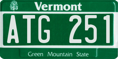 VT license plate ATG251