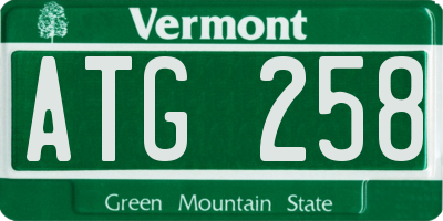 VT license plate ATG258