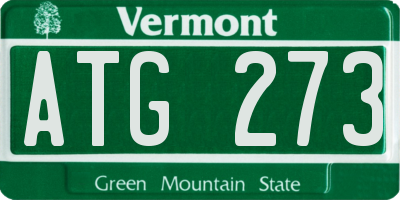 VT license plate ATG273