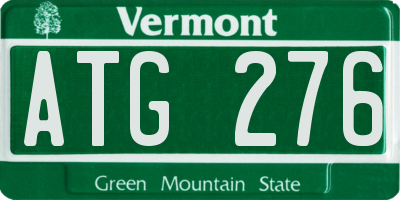 VT license plate ATG276