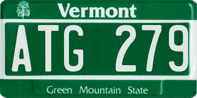 VT license plate ATG279