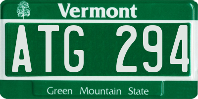 VT license plate ATG294