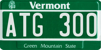 VT license plate ATG300