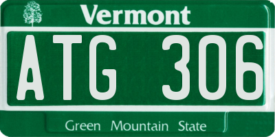 VT license plate ATG306