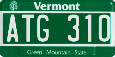 VT license plate ATG310