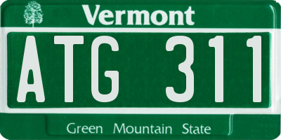 VT license plate ATG311