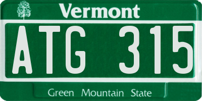 VT license plate ATG315
