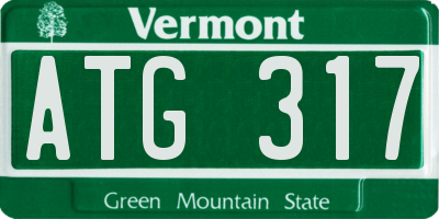 VT license plate ATG317